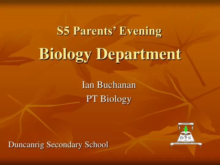 biology department