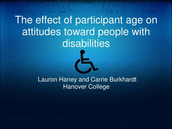 the effect of participant age on attitudes toward people with disabilities