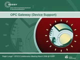 OPC Gateway (Device Support)