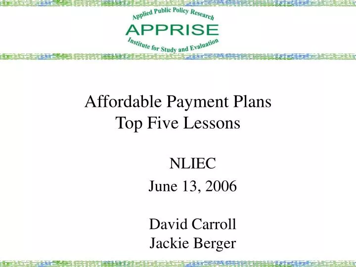 affordable payment plans top five lessons