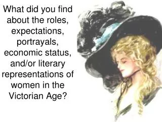 What did you find about the roles, expectations, portrayals, economic status, and/or literary representations of women i