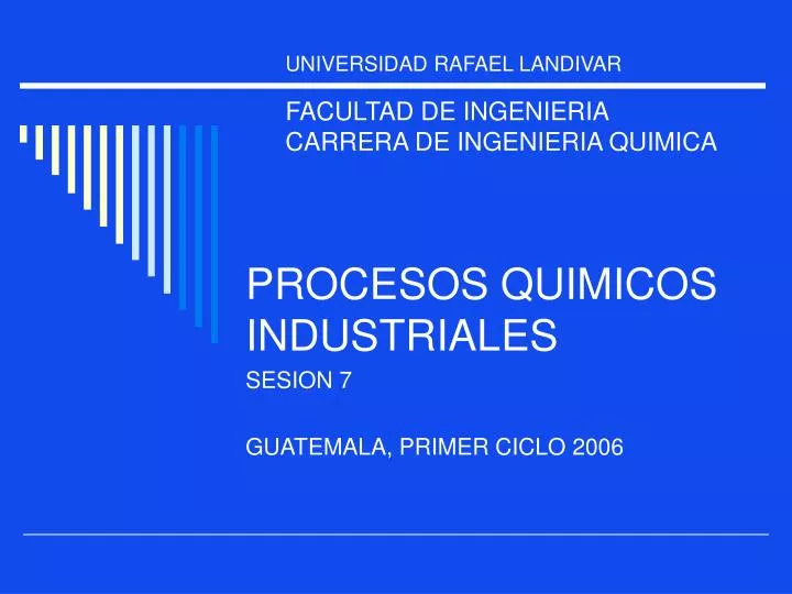 universidad rafael landivar facultad de ingenieria carrera de ingenieria quimica