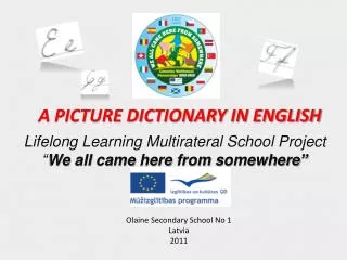 A PICTURE DICTIONARY IN ENGLISH