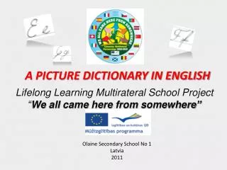 a picture dictionary in english