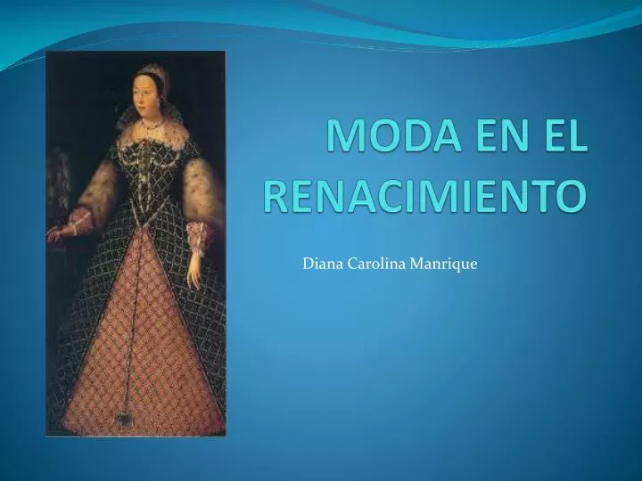 moda en el renacimiento