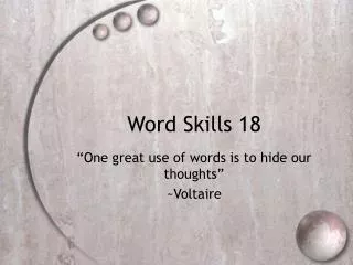 Word Skills 18