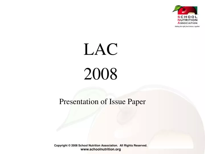 presentation of issue paper
