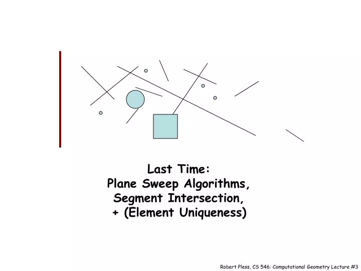 last time plane sweep algorithms segment intersection element uniqueness