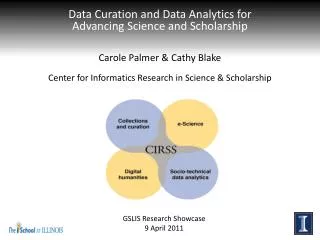 Data Curation and Data Analytics for Advancing Science and Scholarship