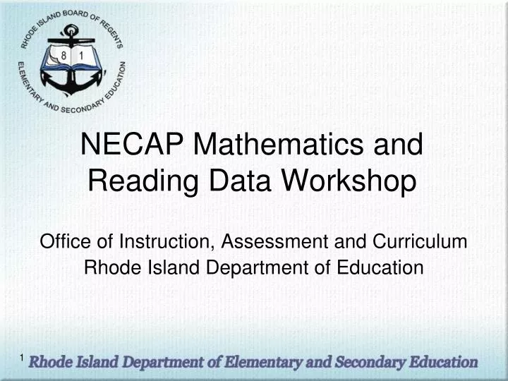 necap mathematics and reading data workshop