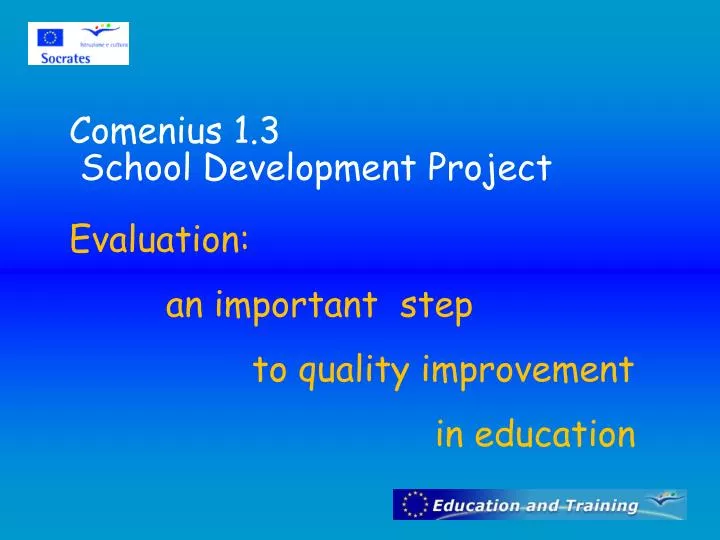 comenius 1 3 school development project