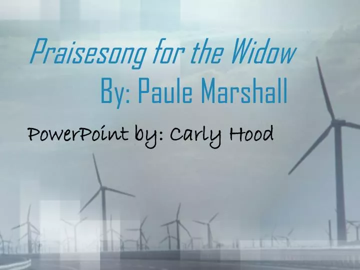 praisesong for the widow by paule marshall