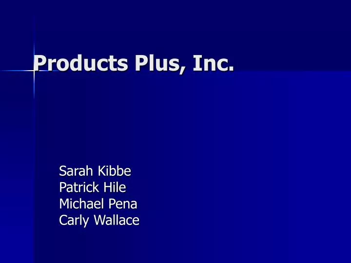 products plus inc