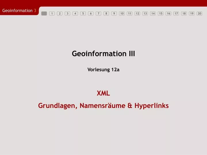 geoinformation iii