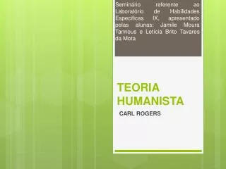 teoria humanista