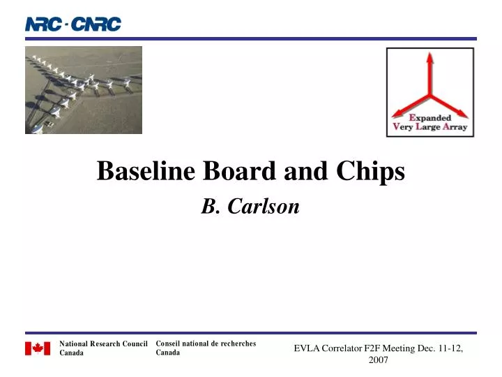 baseline board and chips b carlson