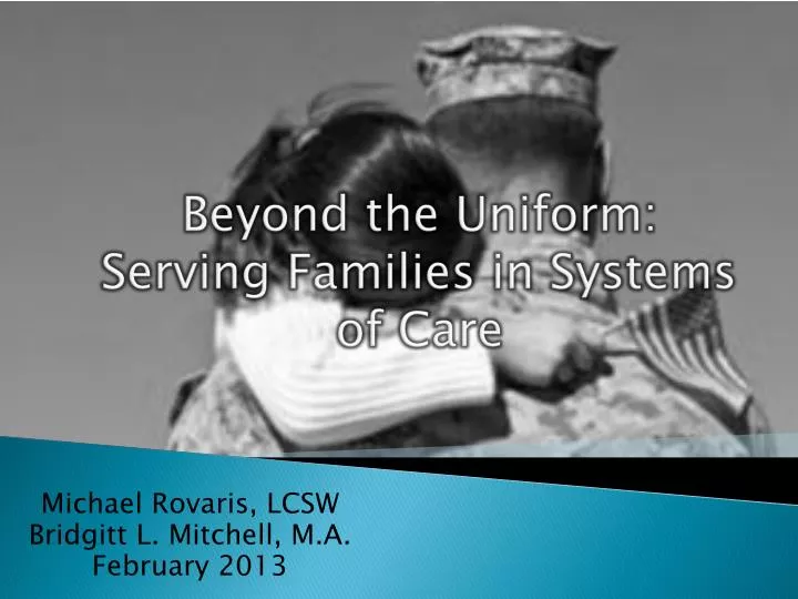 beyond the uniform serving families in systems of care