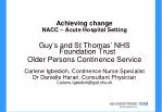 Comprehensive Assessment and Treatment of Bladder Incontinence for Quality Elderly Care - slide 1