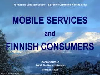 MOBILE SERVICES and FINNISH CONSUMERS
