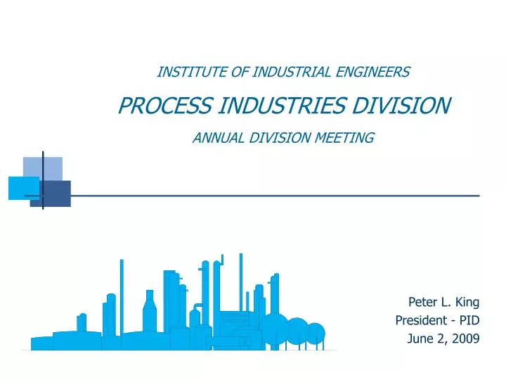 institute of industrial engineers process industries division annual division meeting