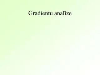 Gradientu analīze