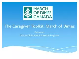 The Caregiver Toolkit: March of Dimes