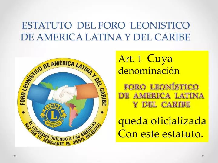 estatuto del foro leonistico de america latina y del caribe