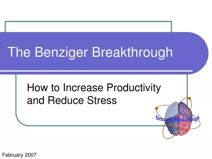 the benziger breakthrough