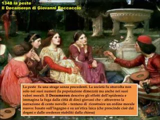 1348 la peste Il Decameron di Giovanni Boccaccio
