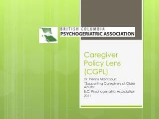 Caregiver Policy Lens (CGPL)
