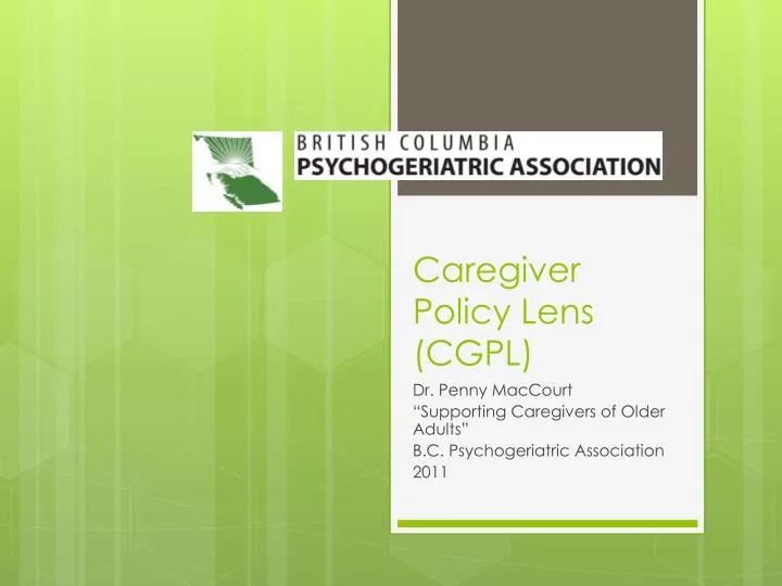 caregiver policy lens cgpl