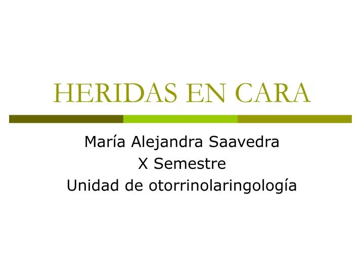 heridas en cara