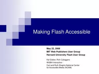 Making Flash Accessible