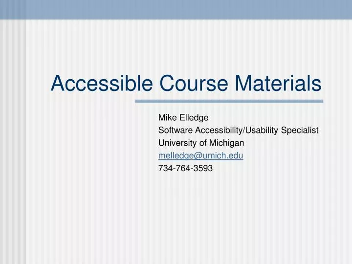 accessible course materials