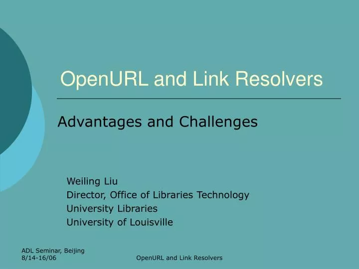 openurl and link resolvers