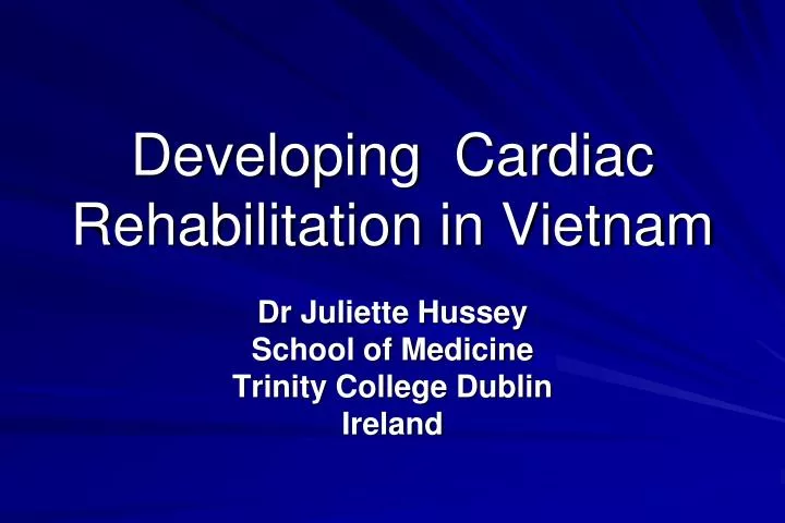 developing cardiac rehabilitation in vietnam