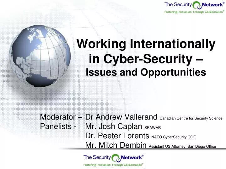 working internationally in cyber security issues and opportunities