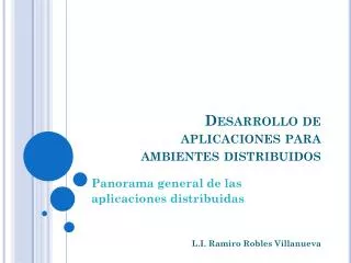 desarrollo de aplicaciones para ambientes distribuidos