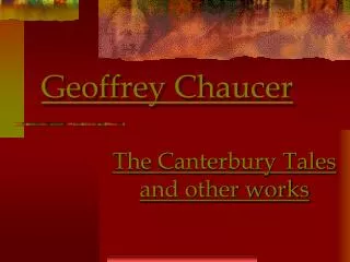 Geoffrey Chaucer