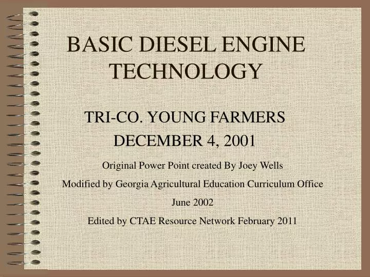 basic diesel engine technology