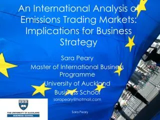 An International Analysis of Emissions Trading Markets: Implications for Business Strategy