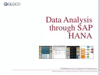 Data Analysis through SAP HANA