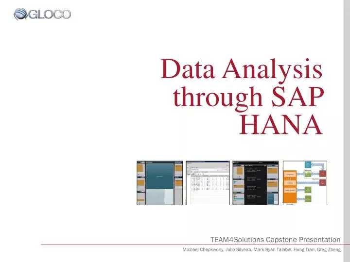data analysis through sap hana