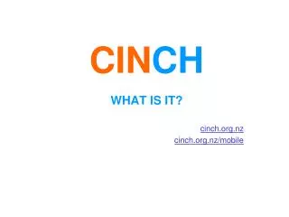 CIN CH WHAT IS IT?