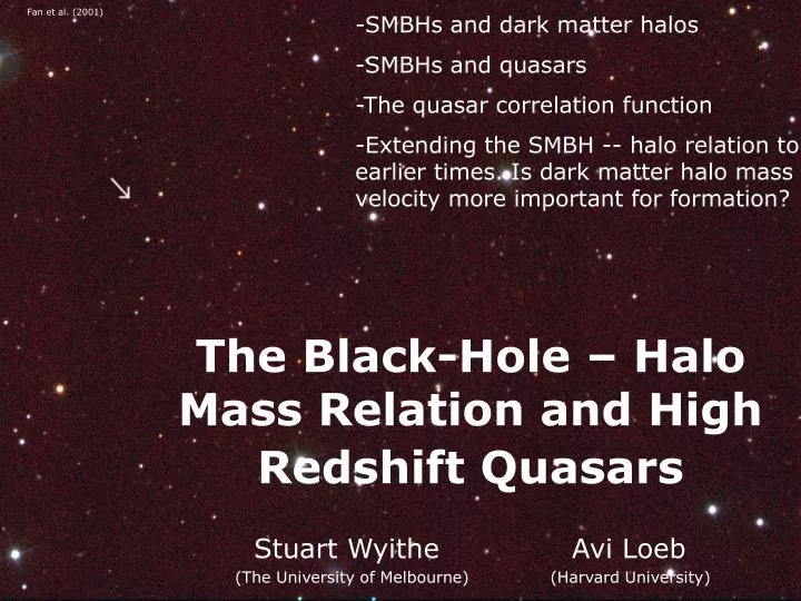 the black hole halo mass relation and high redshift quasars