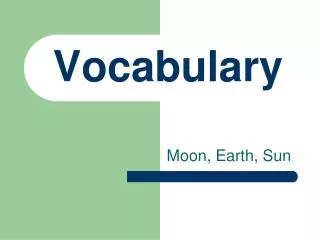 Vocabulary