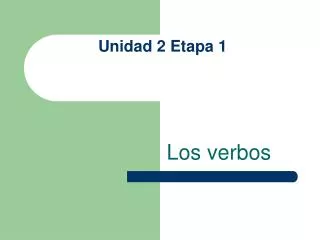 Unidad 2 Etapa 1