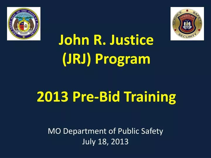 john r justice jrj program 2013 pre bid training