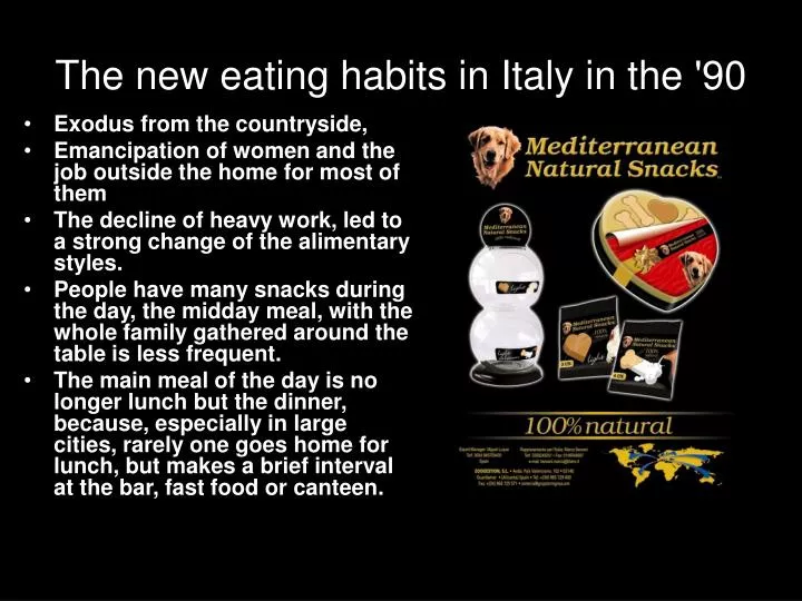 the new eating habits in italy in the 90