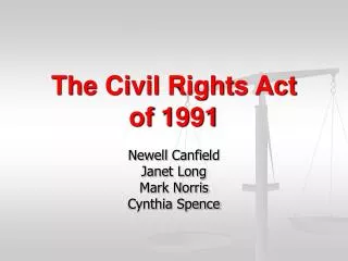 The Civil Rights Act of 1991